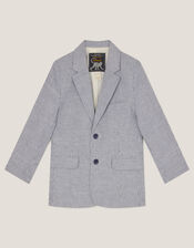 Pinstripe Cotton Blazer, Blue (BLUE), large