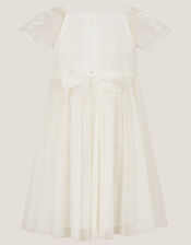 Baby Floella Floral Lace Dress, Ivory (IVORY), large