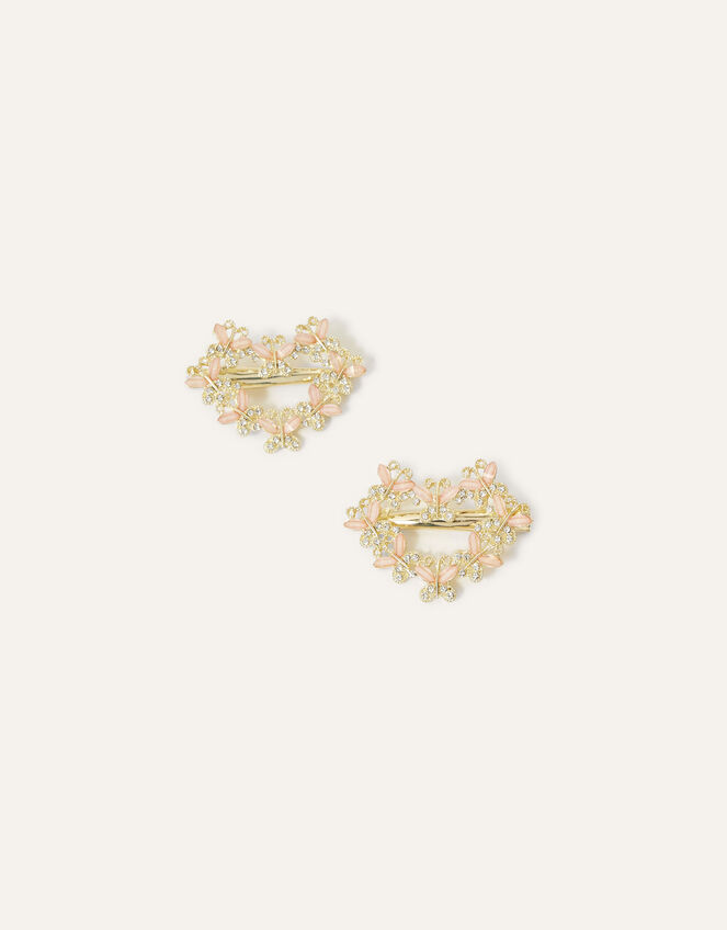 Gem Flutter Heart Hair Clip Twinset, , large