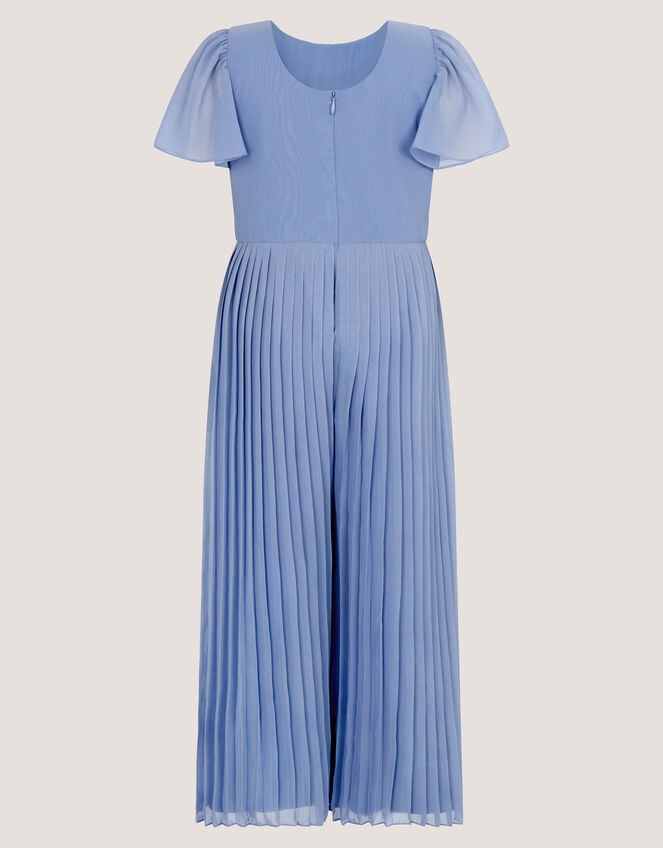 Ava Embellished Pleated Jumpsuit, Blue (BLUE), large