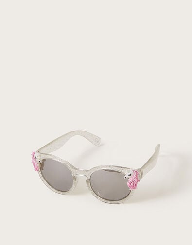 Unicorn Round Glitter Sunglasses, , large