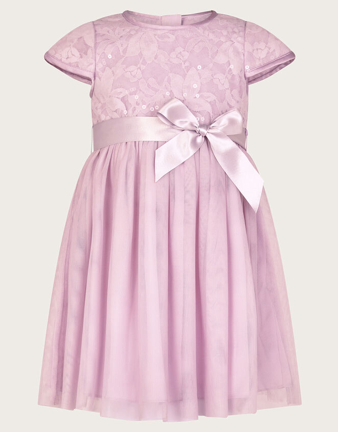 Graceful Mother & Baby Doll Set in Purple Dress