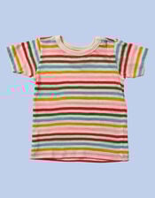 Little Green Radicals Rainbow Stripe T-Shirt, Multi (MULTI), large