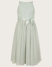 Lacey Sequin Truth Dress, Green (SAGE), large