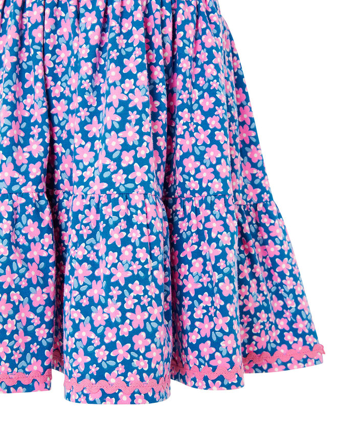 Geo Flower Jersey Dress with Organic Cotton, Pink (PINK), large