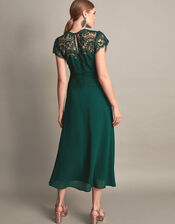 Monica Lace Midi Dress, Green (GREEN), large