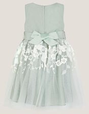 Baby Felicity Embroidered Floral Dress, Green (SAGE), large