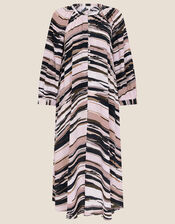 Gelato Stripe Dress in Sustainable Fabric, Natural (NATURAL), large