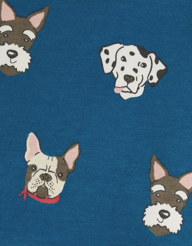 Dog Print Sweatshirt, Blue (BLUE), large