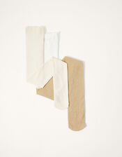 Sparkle Tights Set of Two, Gold (GOLD), large