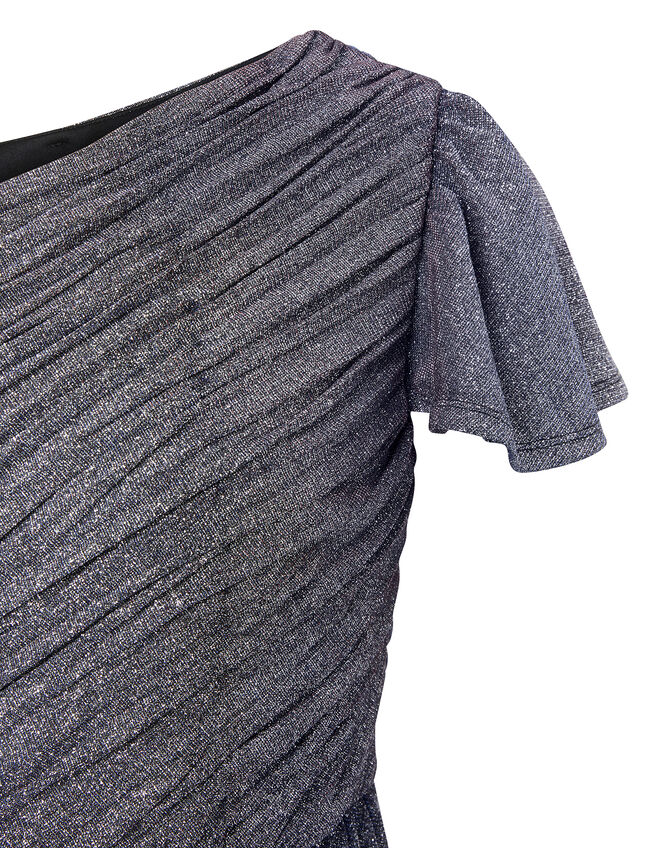 Mercury Shimmer One-Shoulder Prom Dress, Blue (NAVY), large