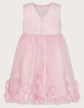 Baby Josie 3D Rosette Dress, Pink (PINK), large