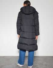 Lissy Long Hooded Puffer Coat, Black (BLACK), large