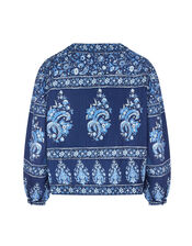 East Print Jacket, Blue (NAVY), large