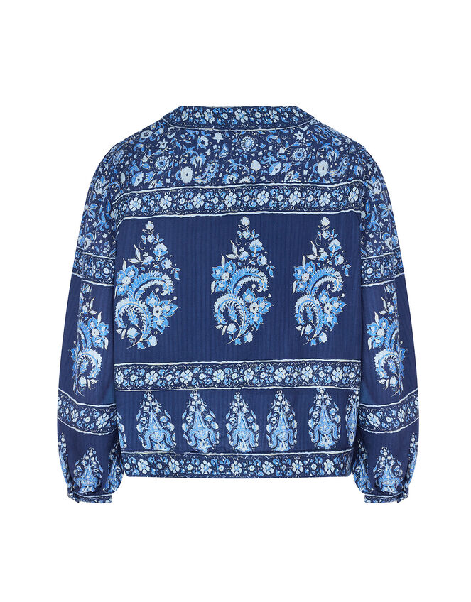 East Print Jacket, Blue (NAVY), large