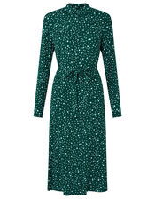 Sally Spotted Shirt Dress with Sustainable Viscose, Green (GREEN), large