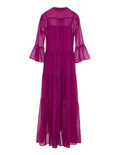 Devotion Twins Ocean Voile Maxi Dress, Pink (MAGENTA), large