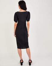 Zenia Trim Shift Dress, Black (BLACK), large