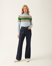 Mirla Beane Denim Jeans, Blue (INDIGO), large