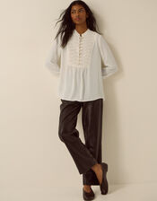 Pippa Military Top, Ivory (IVORY), large