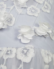 Liza Embroidered Asymmetrical Party Dress, Blue (PALE BLUE), large