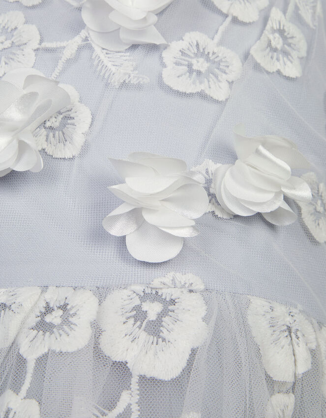 Liza Embroidered Asymmetrical Party Dress, Blue (PALE BLUE), large