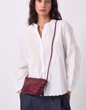 Ellyla Sia Woven Leather Crossbody Bag, , large