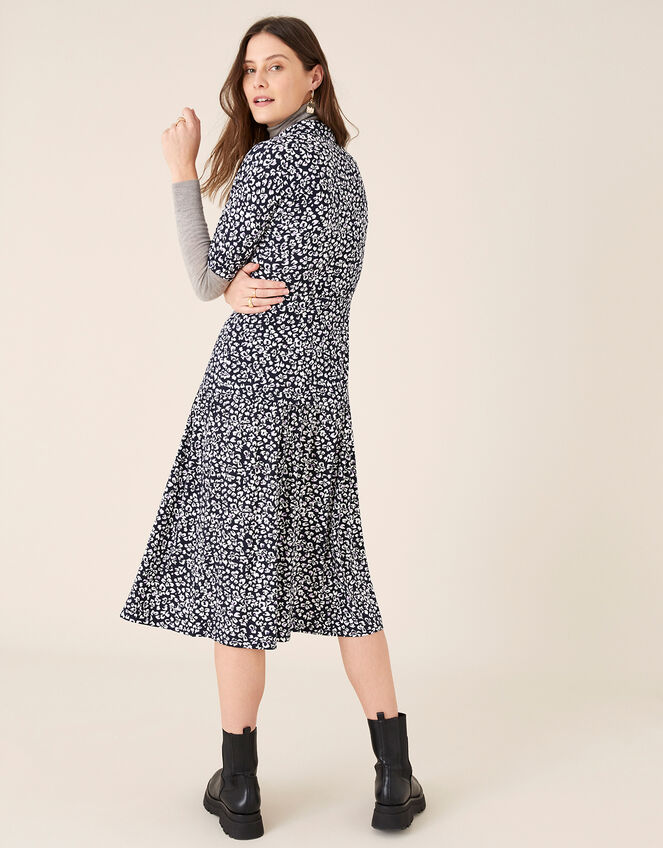 Salma Printed Midi Dress, Blue (BLUE), large