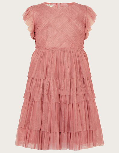Weave Mesh Party Dress, Pink (PINK), large