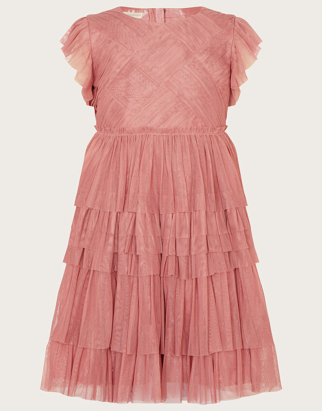 Weave Mesh Party Dress, Pink (PINK), large