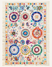 Hand-Embroidered Large Throw , , large