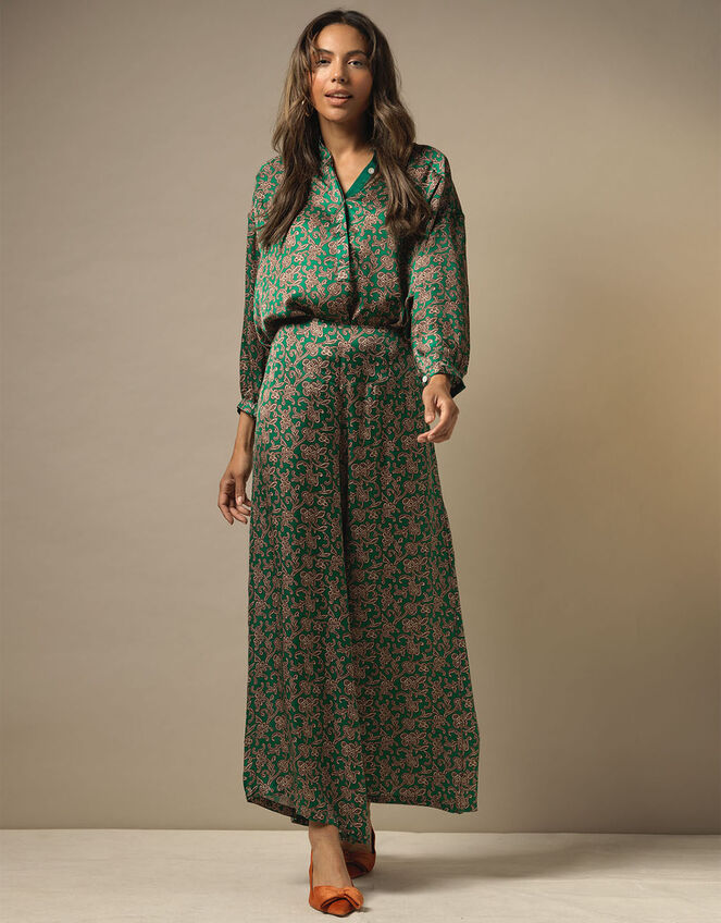 One Hundred Stars Print Darcy Shirt, Green (GREEN), large
