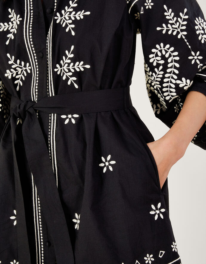 Black Embroidered Tunic Set main image 0