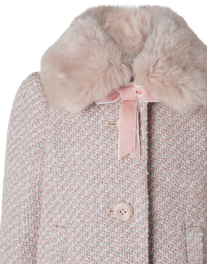 Baby Tweed Coat, Pink (PINK), large