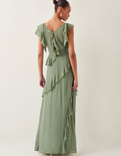 Romy Ruffle Maxi Dress, Green (SAGE), large