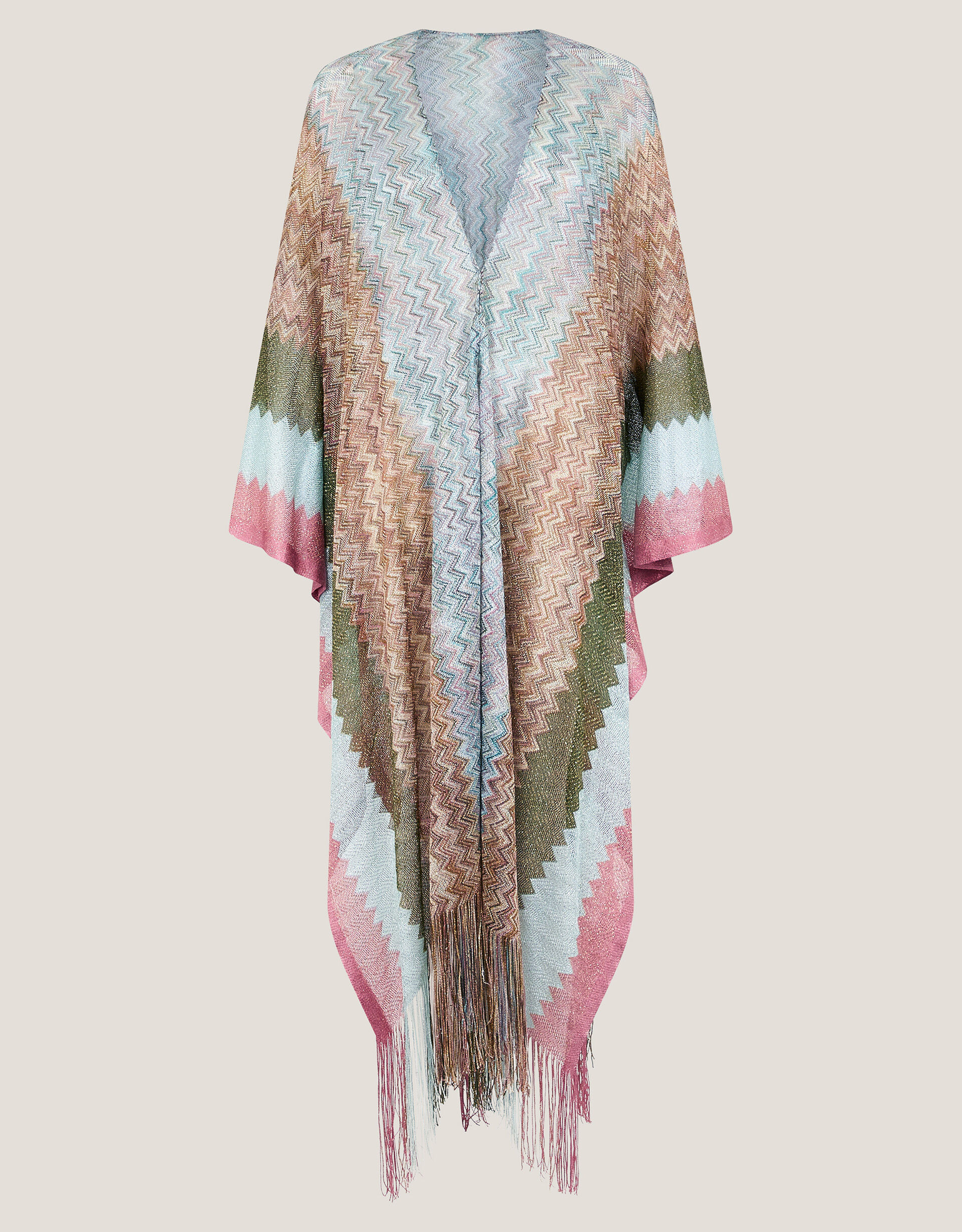 Ava Zigzag Stripe Beach Cover-Up Pink