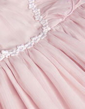 Baby Summer Flutter Sleeve Scallop Dress, Pink (PINK), large