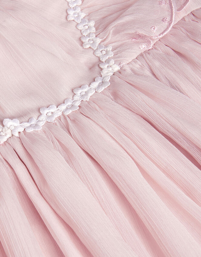 Baby Summer Flutter Sleeve Scallop Dress, Pink (PINK), large