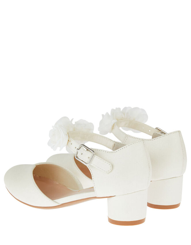 Shimmer Two-Part Corsage Heels, Ivory (IVORY), large