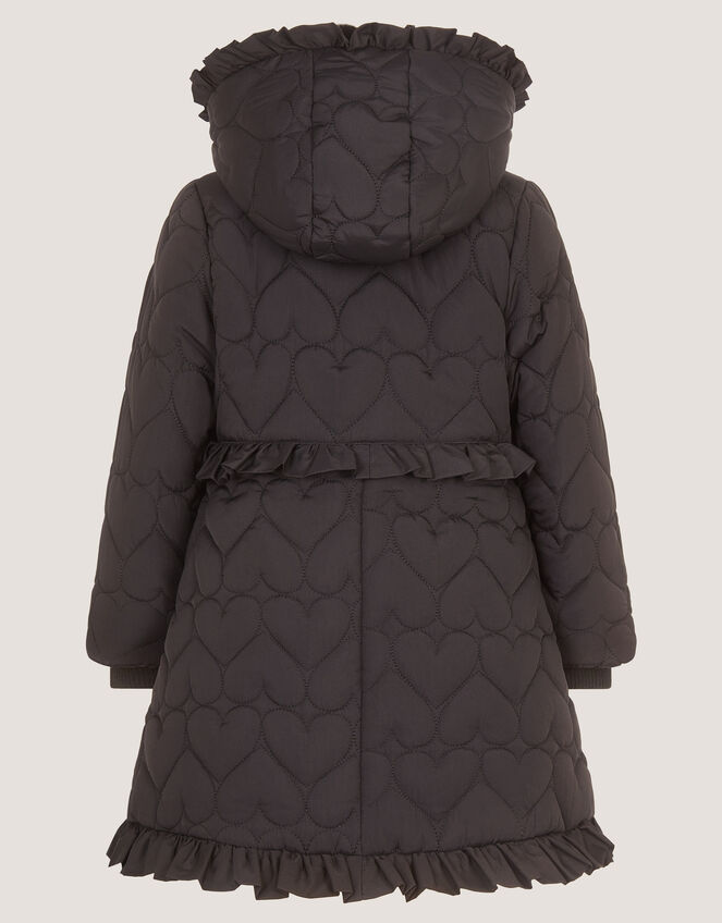 Harriett Heart Quilted Coat, Black (BLACK), large