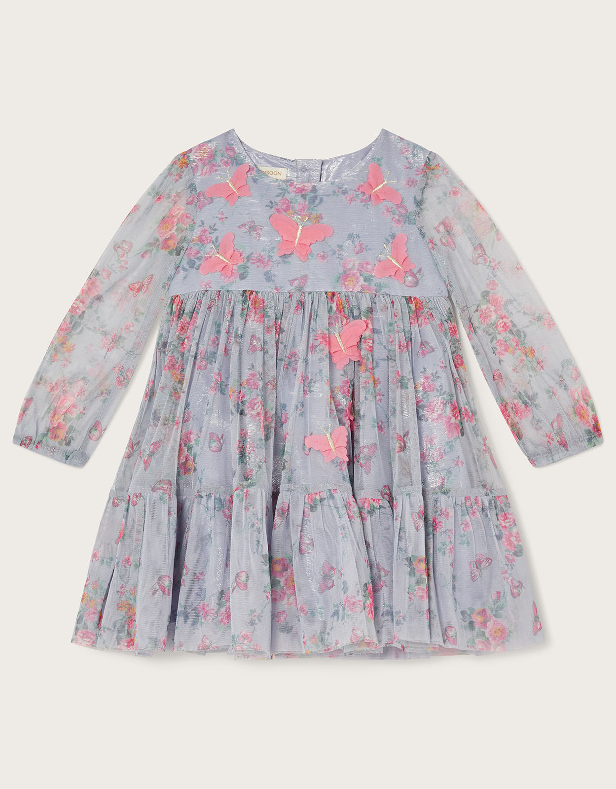 Robe D'été Bébé Fille Baby Gap 0-3 Mois - Imprimé Papillons Et Fleurs, Blanche, Coton, Neuve Avec étiquettes