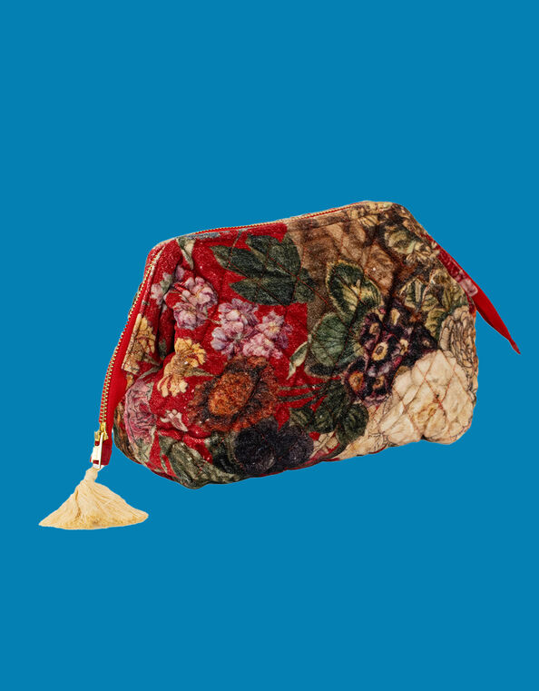 One Hundred Stars Primula Quilted Velvet Pouch, , large