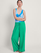 Lana Wide Leg Trousers, Green (GREEN), large