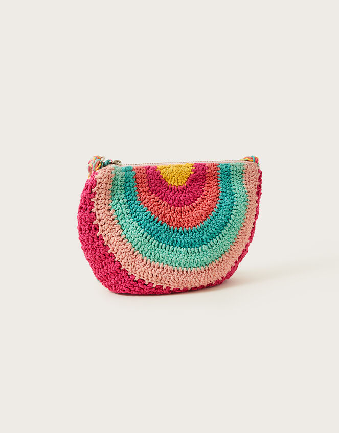 Festival Rainbow Crochet Slouch Bag | Children's Bags | Monsoon UK.