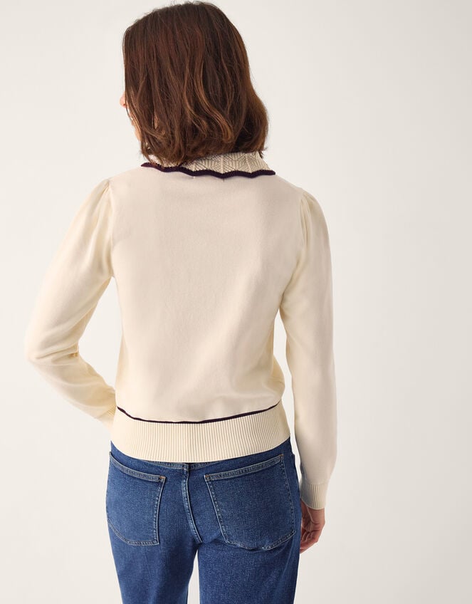 Carla Collar Jumper, Ivory (IVORY), large