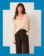 Moliin Angel Ruffle Blouse, Pink (PINK), large