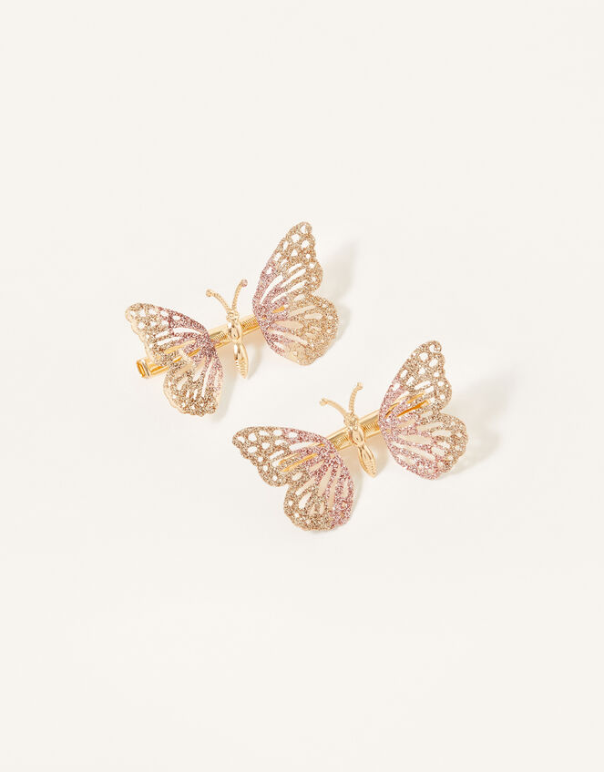 Ombre Glitter Butterfly Clips, , large