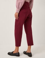Leah Barrel Jeans, Red (BURGUNDY), large