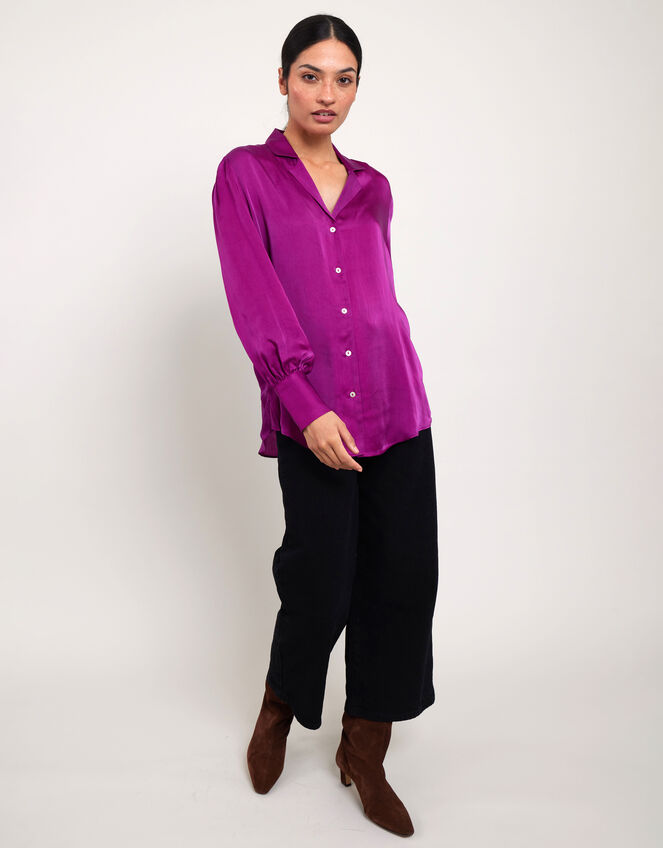 East Satin Blouse, Pink (PINK), large
