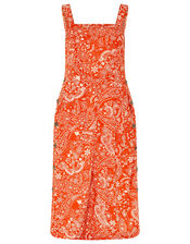 Misty Printed Midi Dress in LENZING™ ECOVERO™, Orange (ORANGE), large